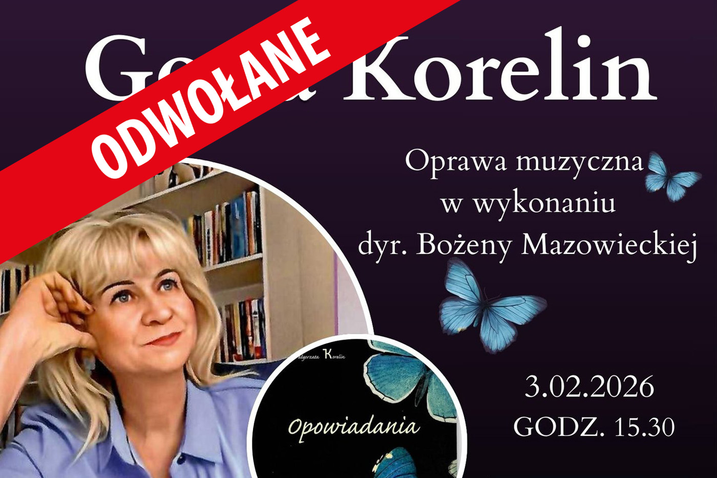 (ODWOŁANE) Spotkanie z poetką Gosią Korelin